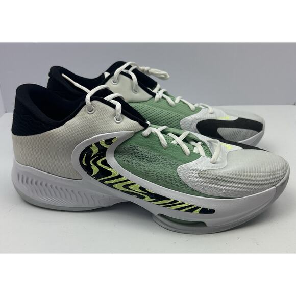 Nike Zoom Freak 4 Shoes Mens Size 13 White Green Giannis Basketball DJ6149-100 - Picture 2 of 9